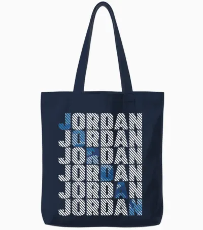 Diagonal Jordan Camo Pattern Blue Retro Camouflage Tote Bags - Navy