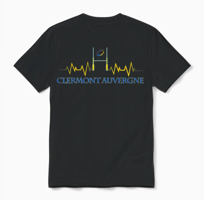 Passion Rugby Clermont Auvergne Supporter Man Woman Child T-Shirt, Black, S Unisex T-Shirt in Black