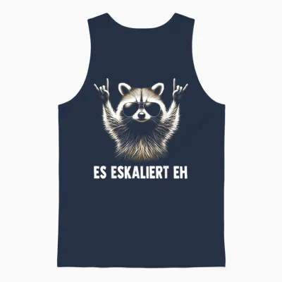 Es Eskaliert Eh Eskalation Waschbär Meme Racoon Unisex Tank Top - Navy