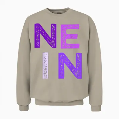 Lila Grafik Bevor Du Fragst: Nein Männer Oder Fraue Lila Unisex Sweatshirt - Sand