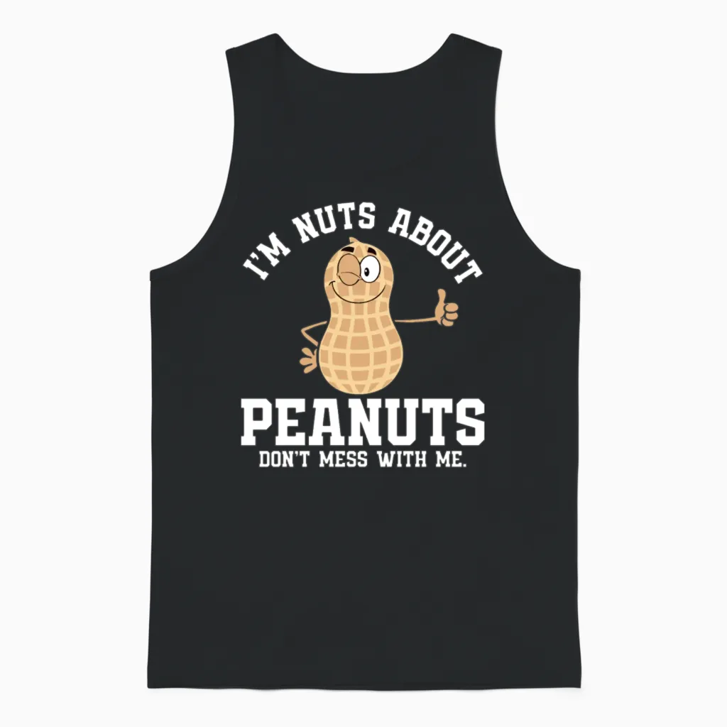 Iβm Nuts About Peanuts - Peanut Farmer Unisex Tank Top in Black