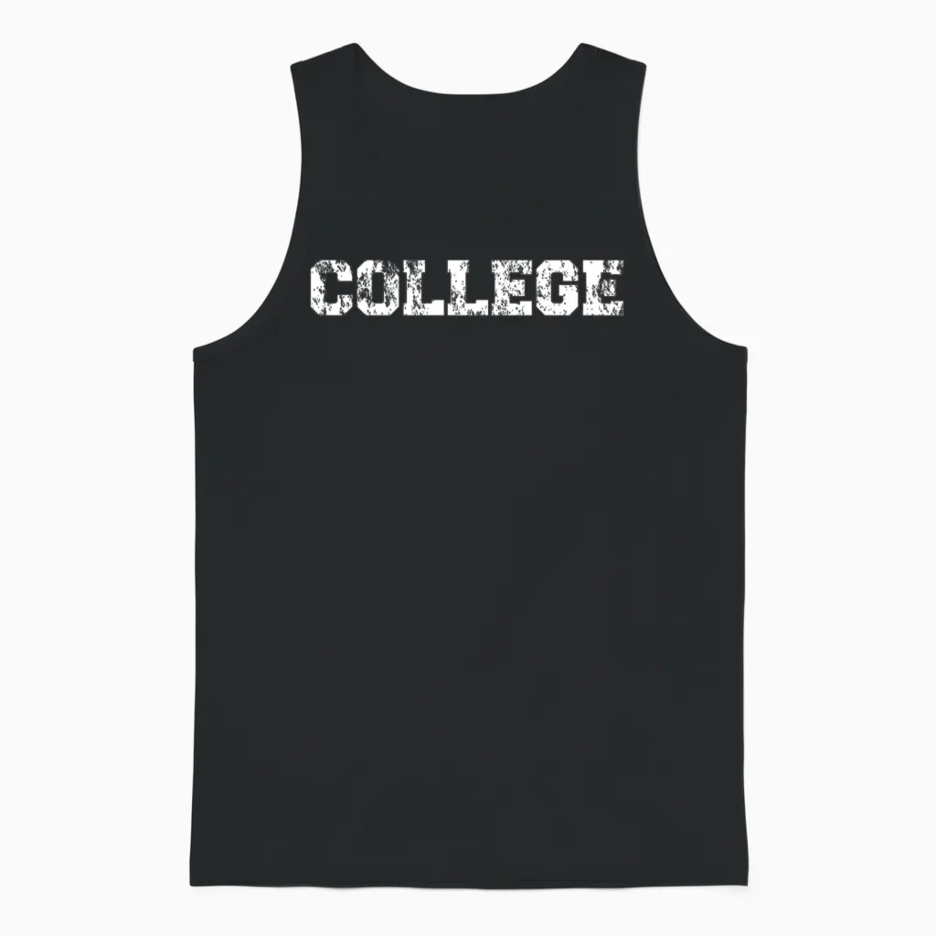 Animal House College Unisex Tank Top in Black