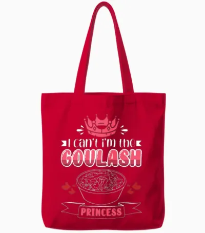Funny Goulash Hungarian Foodie Princess Tote Bags - Red