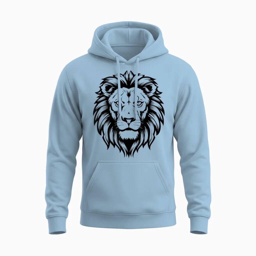 Oranje Löwen Gesicht Niederlande Holland Unisex Hoodie in Light Blue