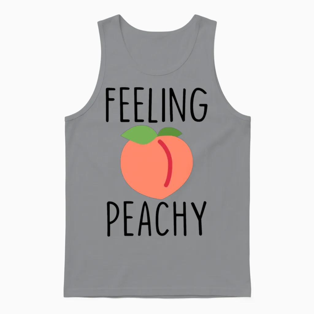 Feeling Peachy Unisex Tank Top in Sport Grey