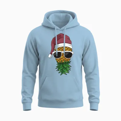 Funny Swinger Party Christmas Cartoon Unisex Hoodie - Light Blue