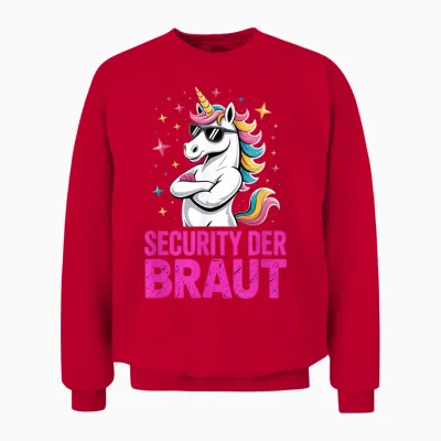 Security Der Braut Junggesellenabschied Jga Unisex Sweatshirt - Red