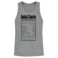 Dutch People Nutritional Facts Funny Sarcasm Unisex Tank Top - Sport Grey – 2