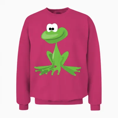Cartoon Frog Unisex Sweatshirt - Heliconia