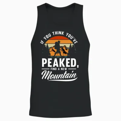 Funny Hiking Hiker Gift Unisex Tank Top - Black
