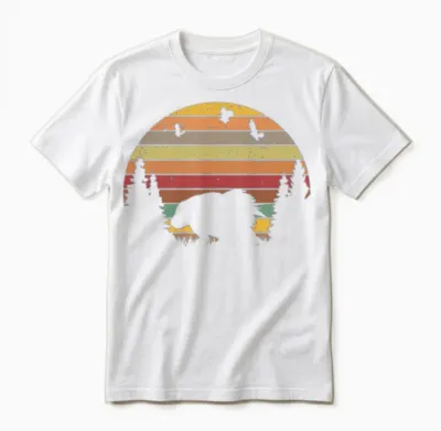 Porcupine Vintage Retro Unisex T-Shirt - White