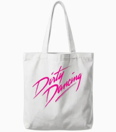 Dirty Dancing Classic Filmlogo Mit Knallrosafarbenem Text Tote Bags - White