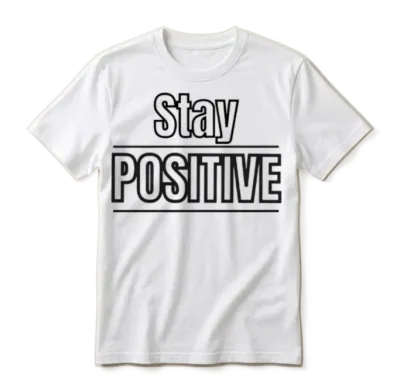 Stay Positive Unisex T-Shirt - White