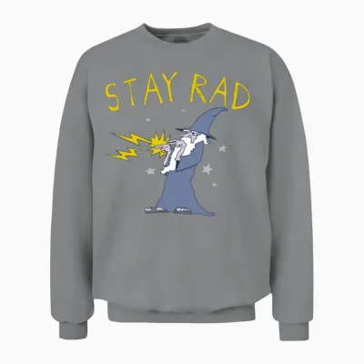 Funny Stay Rad Wizard Unisex Sweatshirt - Sport Grey