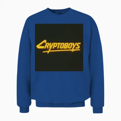 Logo Retro Neon Cryptoboys Unisex Sweatshirt - Royal