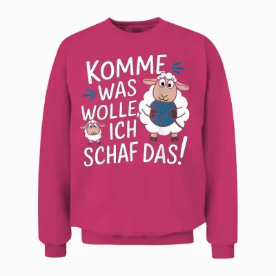Funny Knit & Crochet Motif - I Sheep the with Wool! T-Shirt, Black, S Unisex Sweatshirt - Heliconia