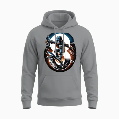 8 Jahre Skateboard Jungen Skater Unisex Hoodie - Sport Grey