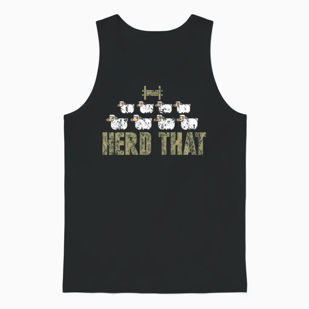 Sheep Unisex Tank Top in Black