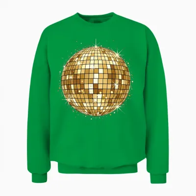 Retro Party Disco Ball Unisex Sweatshirt - Irish Green
