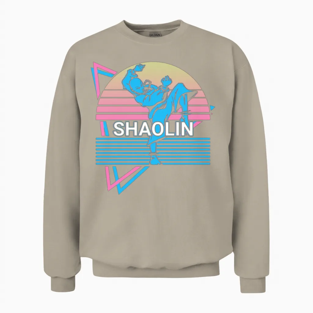 Kung Fu Retro Unisex Sweatshirt in Sand