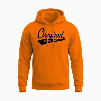 Original Since 1973 (year of Birth, Birthday / B) Unisex Hoodie - Safety Orange