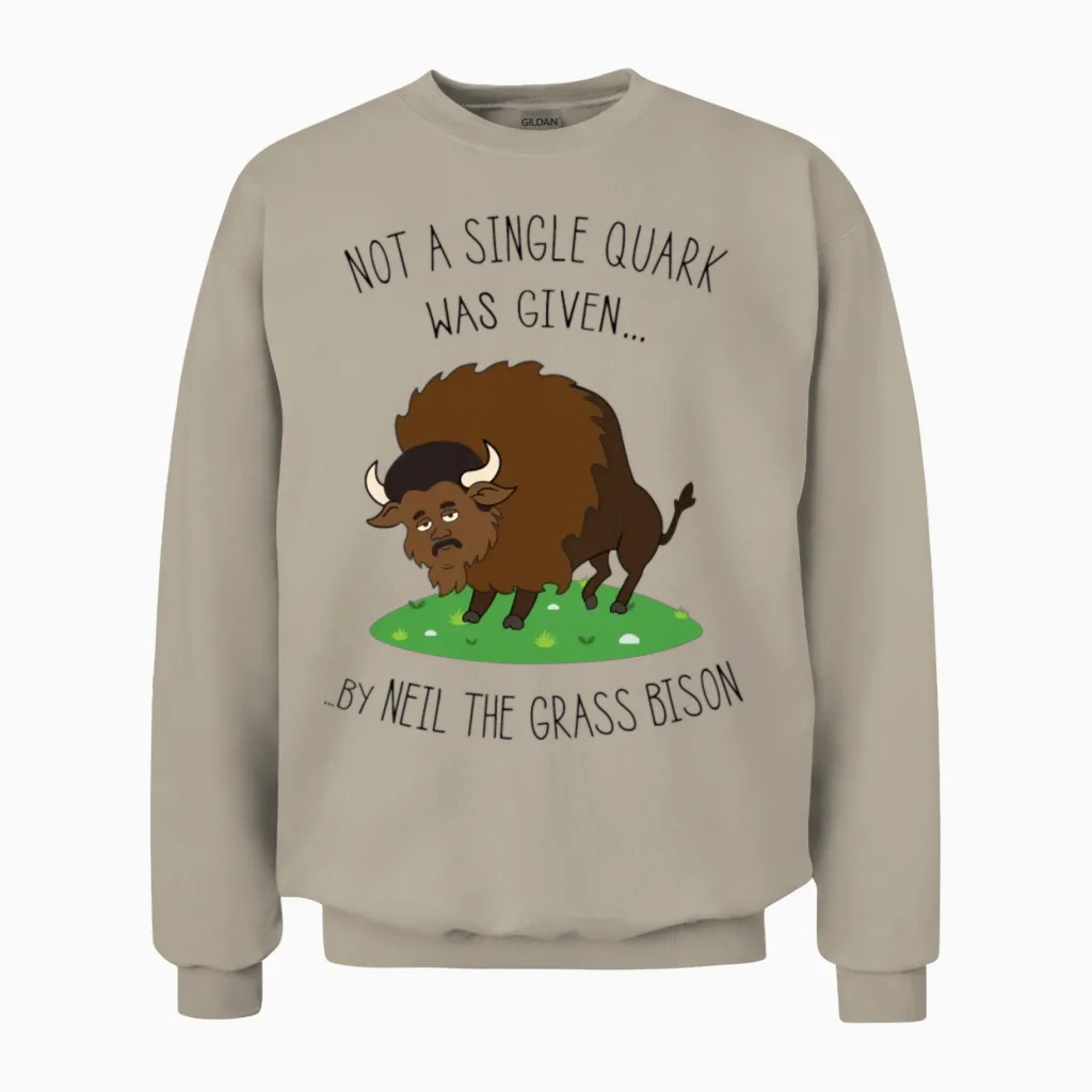 Neil Degrasse Tyson Bison Unisex Sweatshirt in Sand