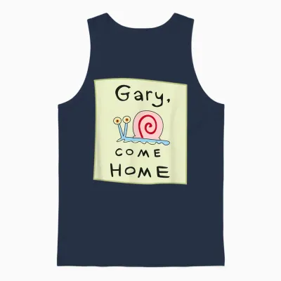 Gary the Snail - Come Home Unisex Tank Top - Navy