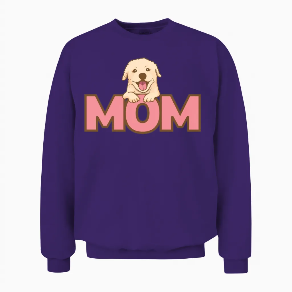 Dog Mom, Funny Dog - Mom Unisex Sweatshirt in Purple