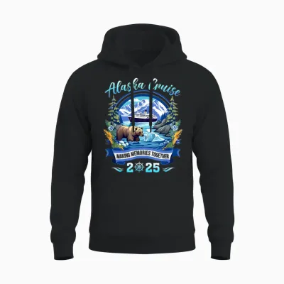 Matching Family Friends and Group Alaskan Alaska Cruise 2025 Unisex Hoodie - Black