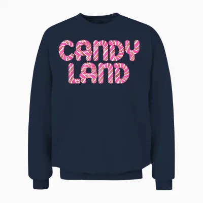 Candy Land Retro 90's Logo Unisex Sweatshirt - Navy