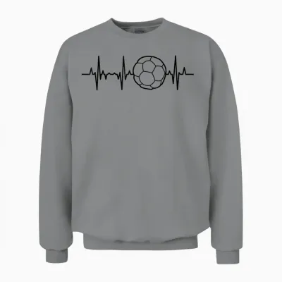 Ballon De Handball Ecg Heartline Joueur De Handball équipe Unisex Sweatshirt - Sport Grey