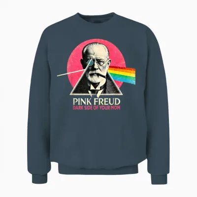 Franc Freud Dark Side of Your Mom Psychology Unisex Sweatshirt - Dark Heather