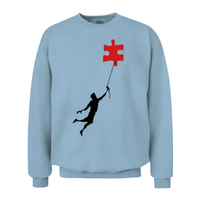 Floating Puzzle Unisex Sweatshirt - Light Blue