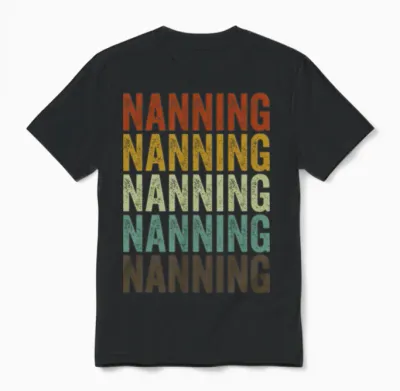 Nanning China Retro Vintage Unisex T-Shirt - Black