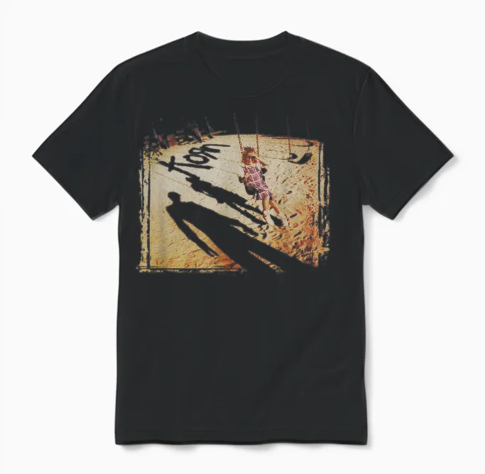 Korn Swing Set Cover T-Shirt, Black, S Unisex T-Shirt in Black
