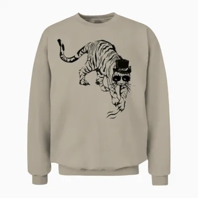 Funny Tiger Unisex Sweatshirt - Sand