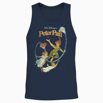 Disney Peter Pan Darling Flight Vintage Graphic Unisex Tank Top - Navy