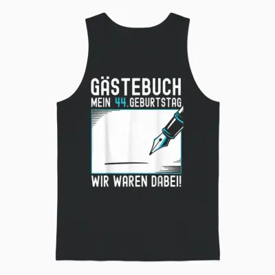 44. Geburtstag Geschenk Mann Frau 44 Jahre Deko Lustig Unisex Tank Top - Black