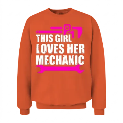 Funny Mechanic Unisex Sweatshirt - Orange