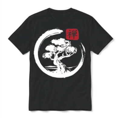 Aesthetic Japanese Bonsai Japan Art Japanese Unisex T-Shirt - Black