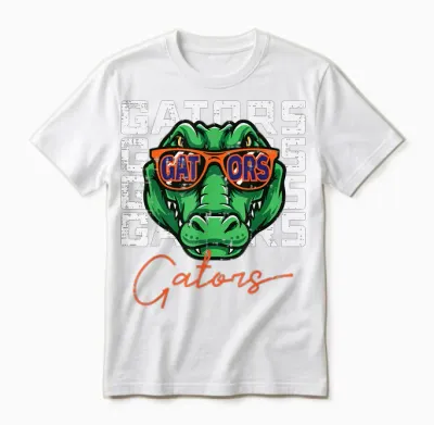 Gator Sunglasses Women Kids Boys Girls Men Youth Teen Unisex T-Shirt - White