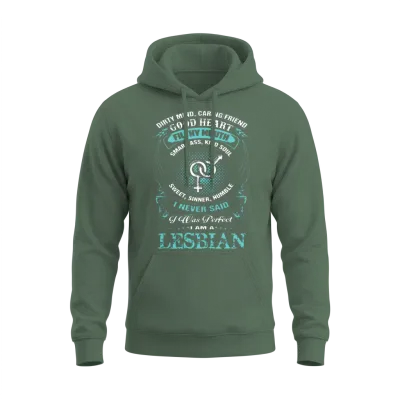 Dirty Mind, Caring Friend Good Heart Filthy Mouth Unisex Hoodie - Military Green
