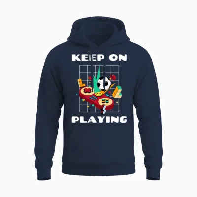 Keep on Playing Nostalgia Unisex Hoodie - Navy