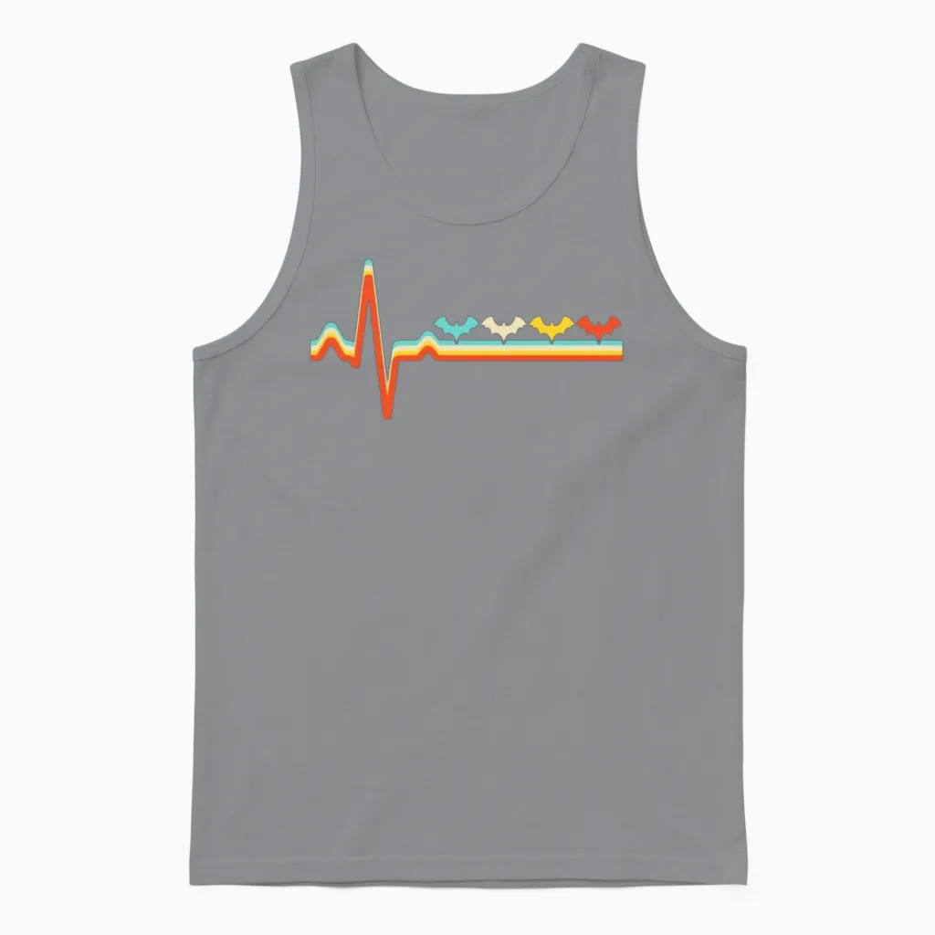 Bat Retro Unisex Tank Top in Sport Grey