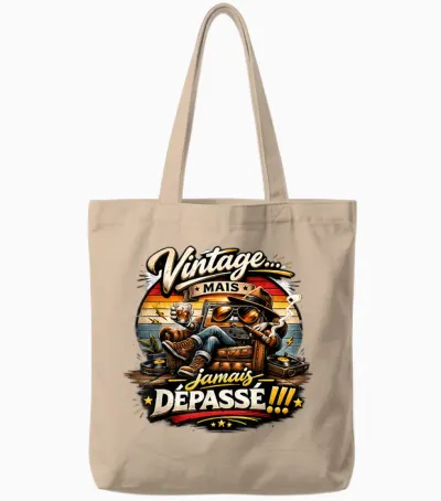 Cadeau Anniversaire Homme Original Vintage Jamais Dépassé Tote Bags - Natural