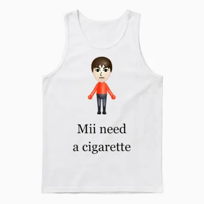 Mii Brauche Eine Zigarette Unisex Tank Top - White
