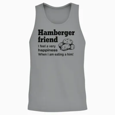 Hamberger Friend, Engrish, Bad Translation Unisex Tank Top - Sport Grey