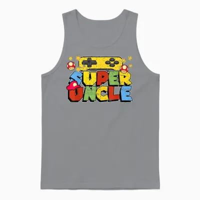 Gamer Super Uncle Funny for Uncle Unisex Tank Top - Sport Grey