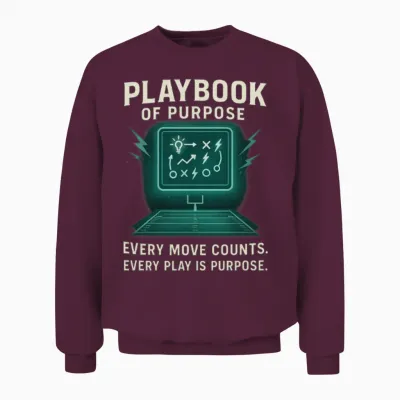 Playbook of Purpose (gridiron Strategy Edition) Unisex Sweatshirt - Maroon