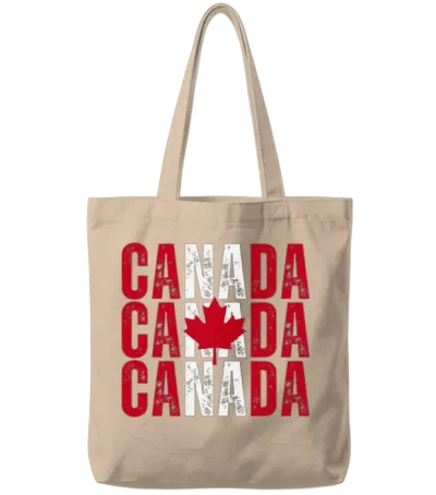 Canada Flag, Canadian Pride Tote Bags - Natural